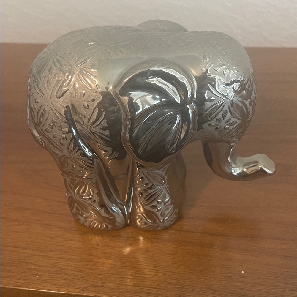 Silver Elephant Figurine